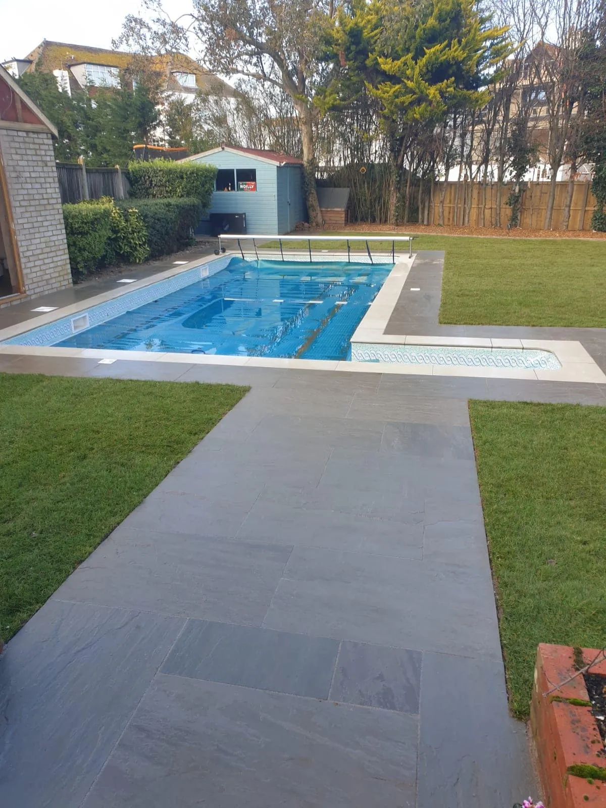 Custom Block Paved Patio Designed by Jackson Landscaping